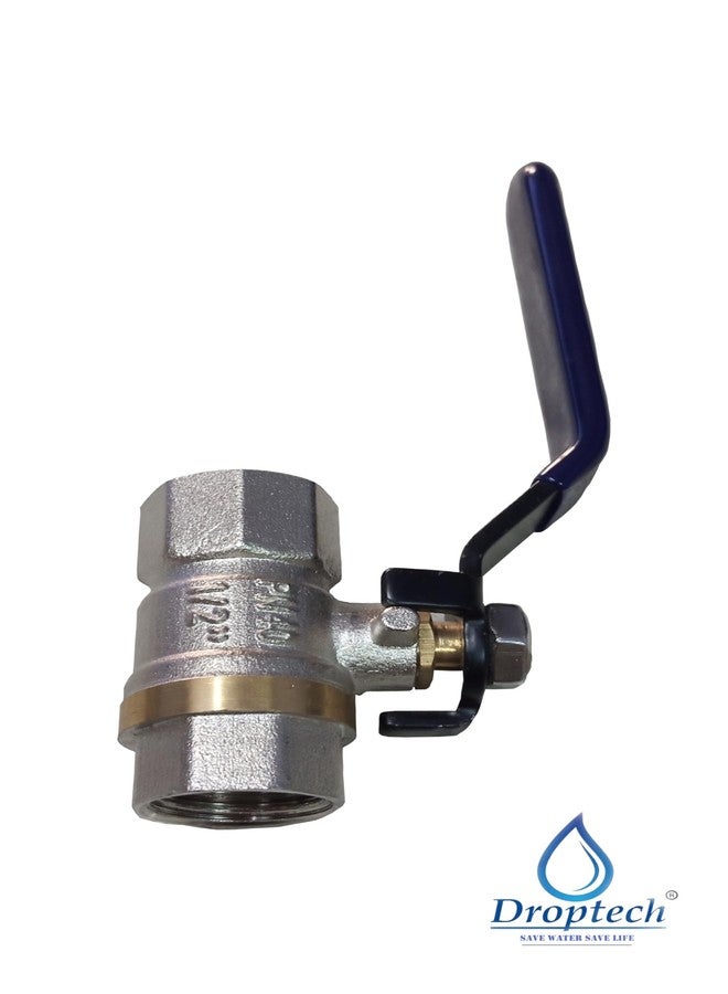 DROPTECH Brass, Heavy Ball Valve for Pipe Fittings | Valve | Stop Cock Valve, (½ inch) PACK OF 2 - Image 3